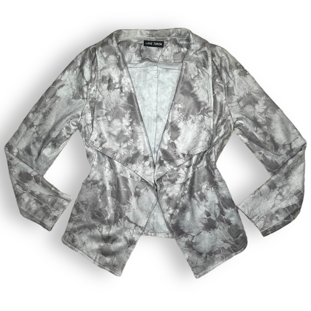 Love Token Women's Gray Open Cardigan Size Medium